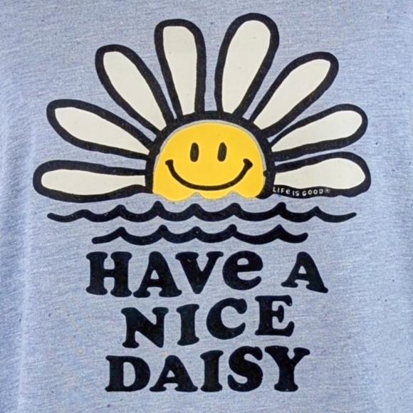 Life Is Good Have A Nice Daisy Lounge Sleep Tank Top Blue L NWT - Picture 7 of 9